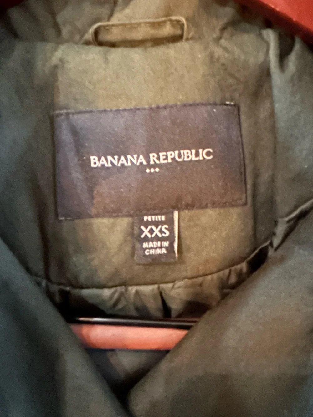 Banana Republic Olive Trench Coat Dress Belted Double Breasted XXS Petite - Picture 2 of 8